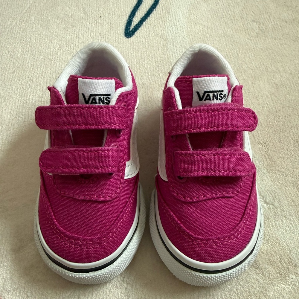 Vans Fuchsia and White Sneakers